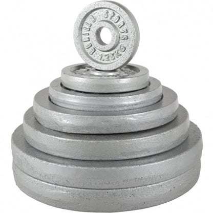 SZ-Curlset Gusseisen 70 kg Silber - Gorilla Sports Schweiz