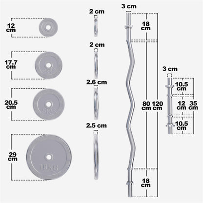 SZ-Curlset Chrom 70 kg - Gorilla Sports Schweiz