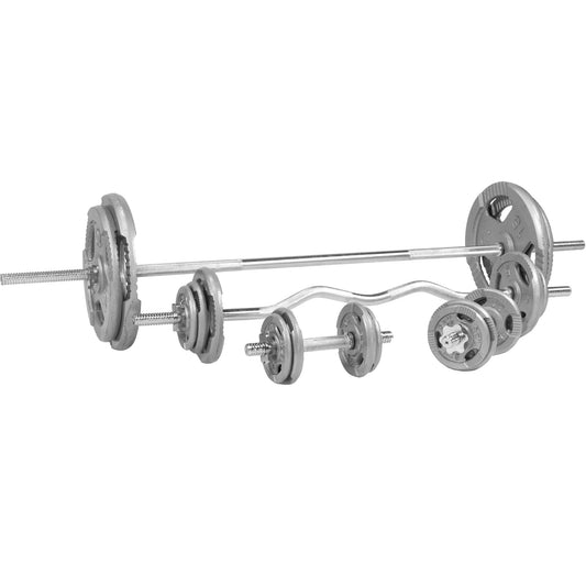 Hantelset Gusseisen Gripper 108 kg Silber - Gorilla Sports Schweiz