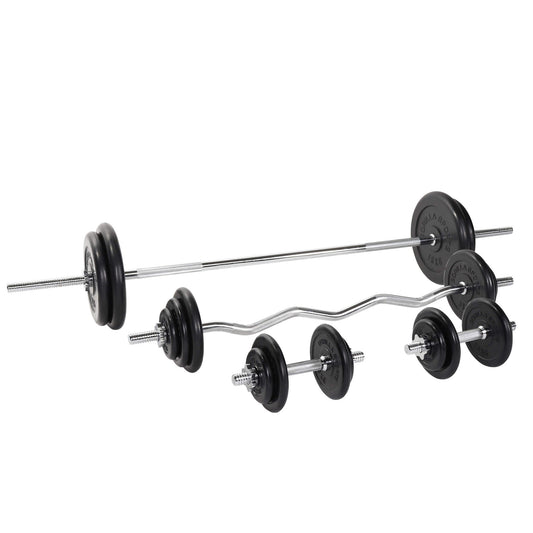 Hantelset Gummi 108 kg Schwarz - Gorilla Sports Schweiz