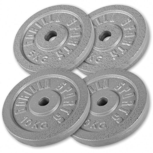 Hantelscheibe Guss Silber 0.5-30 KG - Gorilla Sports Schweiz