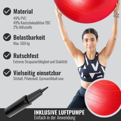 Gymnastikball Fitness Sitzball ⌀65 cm