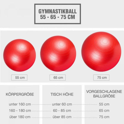 Gymnastikball Fitness Sitzball ⌀65 cm