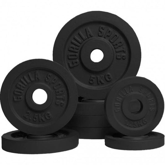 Hantelscheibe Guss Schwarz 0.5-30 KG - Gorilla Sports Schweiz