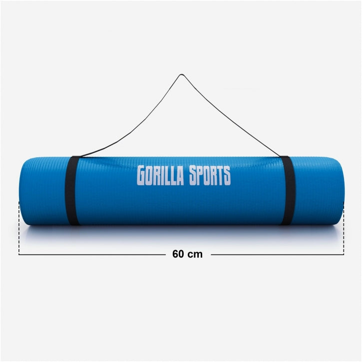 Yogamatte in verschiedenen Farben 190x60x1.5 cm - Gorilla Sports Schweiz