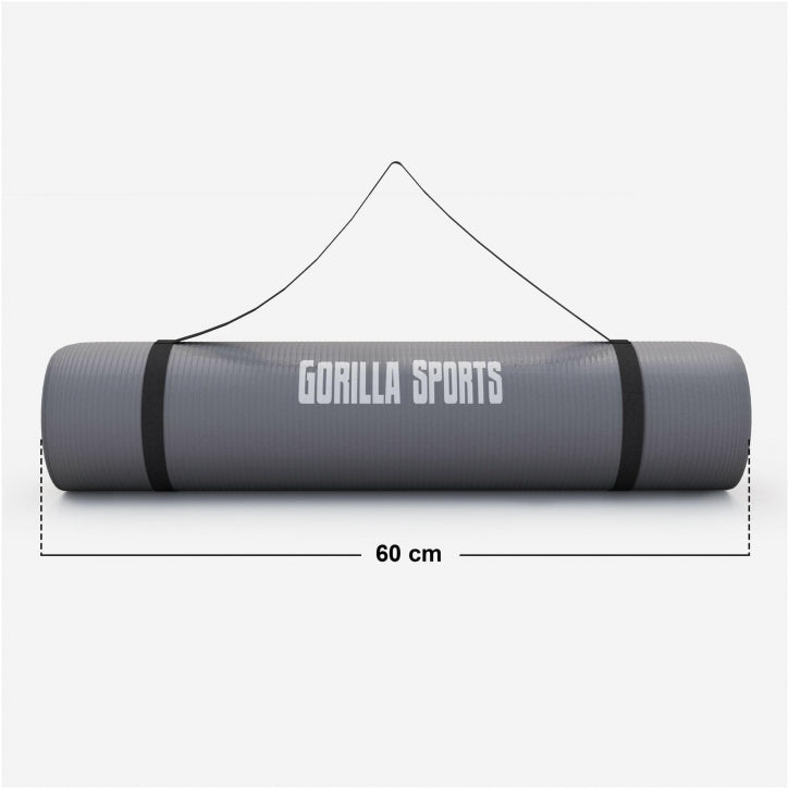 Yogamatte in verschiedenen Farben 190x60x1.5 cm - Gorilla Sports Schweiz