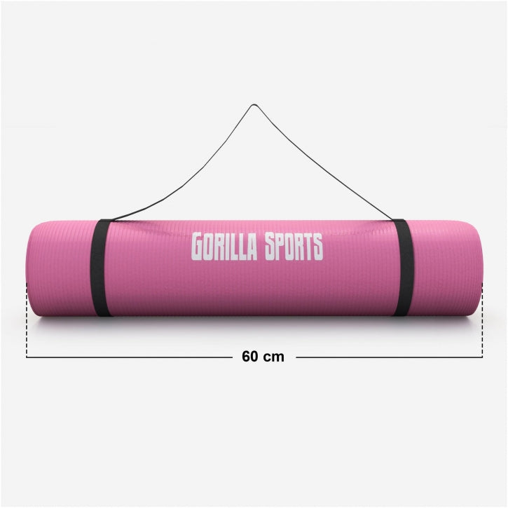 Yogamatte in verschiedenen Farben 190x60x1.5 cm - Gorilla Sports Schweiz