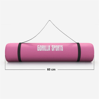 Yogamatte in verschiedenen Farben 190x60x1.5 cm - Gorilla Sports Schweiz