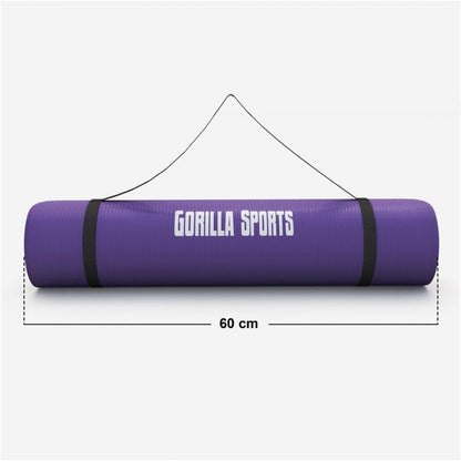 Yogamatte in verschiedenen Farben 190x60x1.5 cm - Gorilla Sports Schweiz