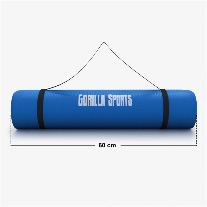 Yogamatte in verschiedenen Farben 190x60x1.5 cm - Gorilla Sports Schweiz