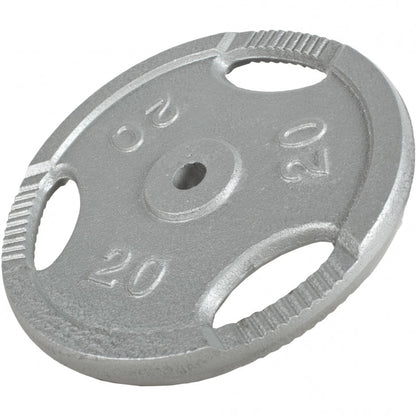 Hantelscheibe Guss Gripper 0.5-20 KG Silber