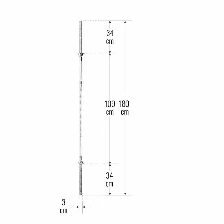 Langhantelstange mit Sternverschluss 180 cm