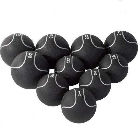 Medizinball Schwarz/Silber 1-10 KG - Gorilla Sports Schweiz