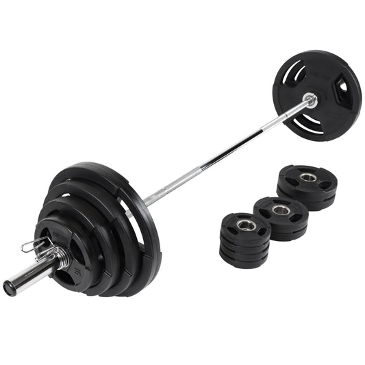 Olympia Langhantel Set Kunststoff Gripper 130 kg - Gorilla Sports Schweiz