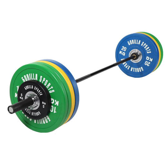 Olympia Bumper Plates Profi Langhantelset 140 kg - Gorilla Sports Schweiz