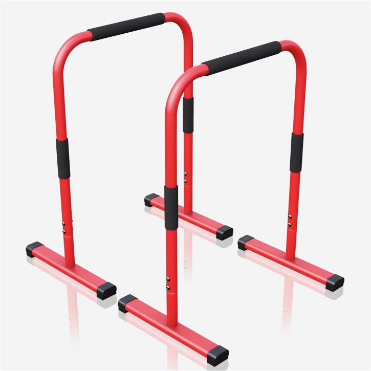 Push Up Stand Dip Barren Schwarz/Rot/Blau - Gorilla Sports Schweiz