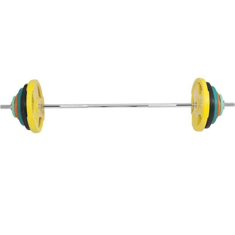 Langhantelset Olympia Gummi Gripper 106 kg - Gorilla Sports Schweiz