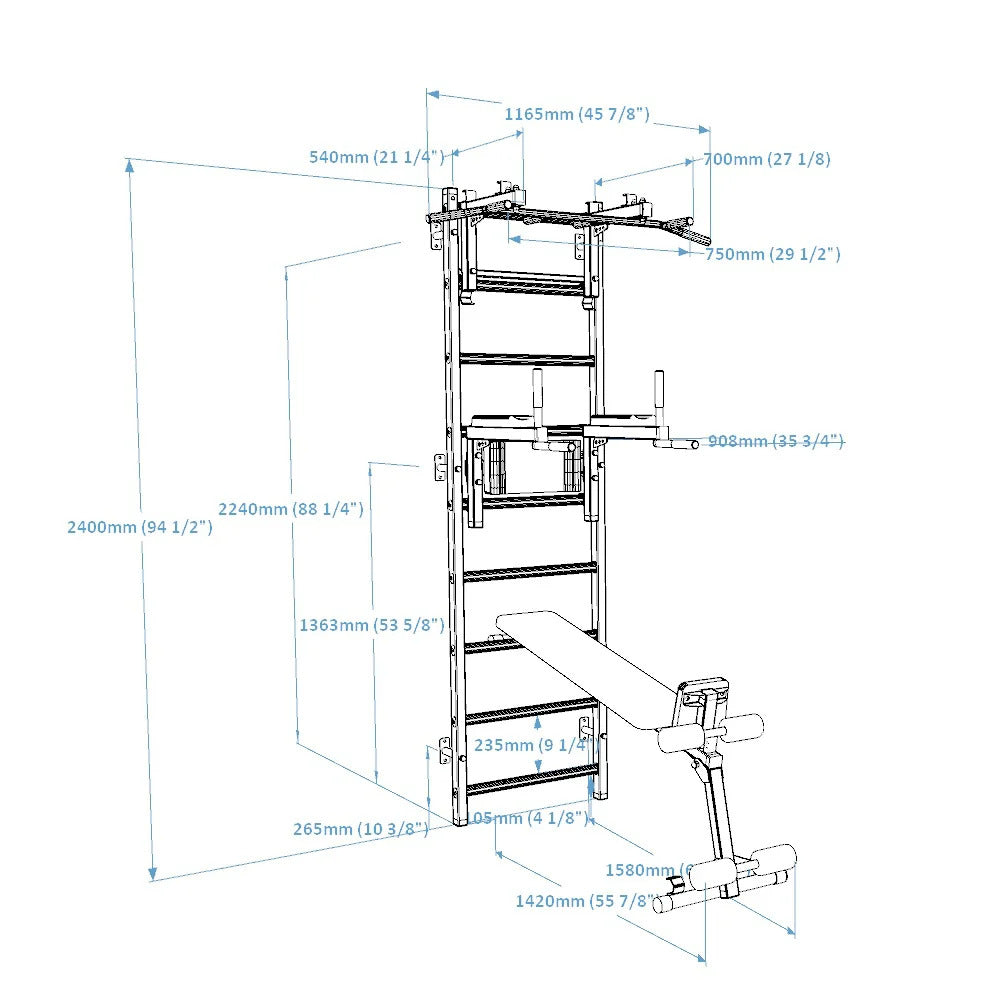 BenchK Sprossenwandsystem 733W - Gorilla Sports Schweiz