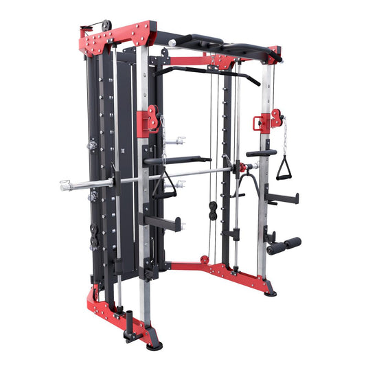 Multistation Power Rack mit Gewichten