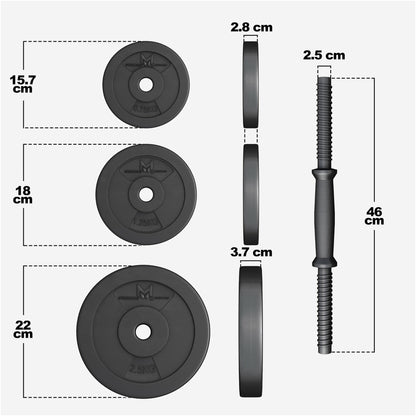 Kurzhantelset E-Series Kunststoff 30 kg - Gorilla Sports Schweiz