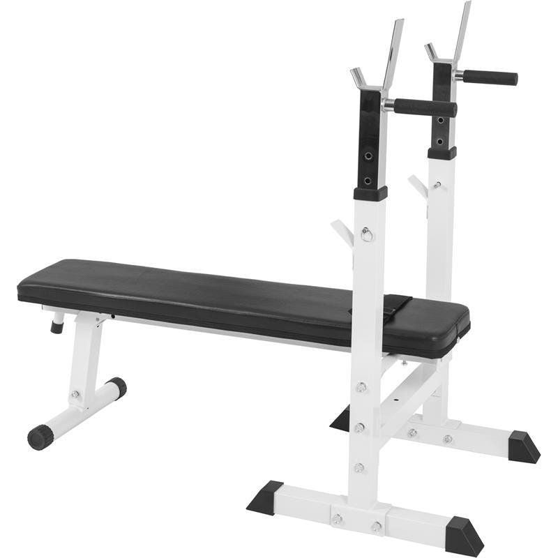 Hantelbank Gusseisenset weiss 108 kg - Gorilla Sports Schweiz