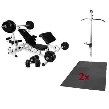 Hantelbank Universal Kraftstation Homegym Set inkl. Gewichten - Gorilla Sports Schweiz