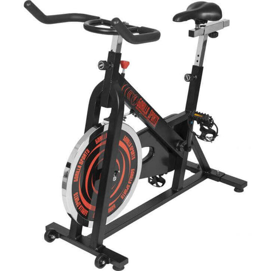 Indoor Cycling mit Tretlager Schwarz/Rot - Gorilla Sports Schweiz